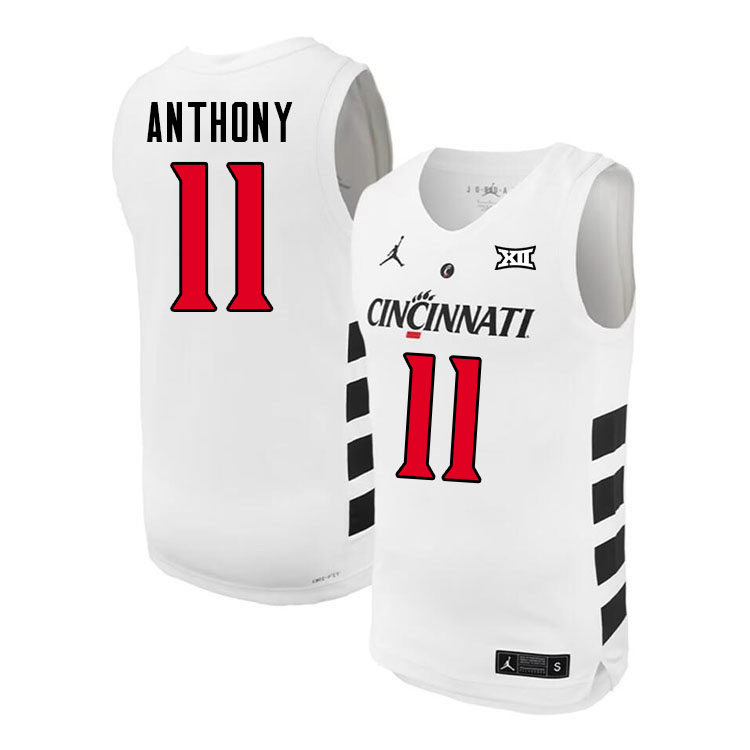 CJ Anthony Cincinnati Jersey,Cincinnati Bearcats #11 CJ Anthony Basketball Jersey Youth-White